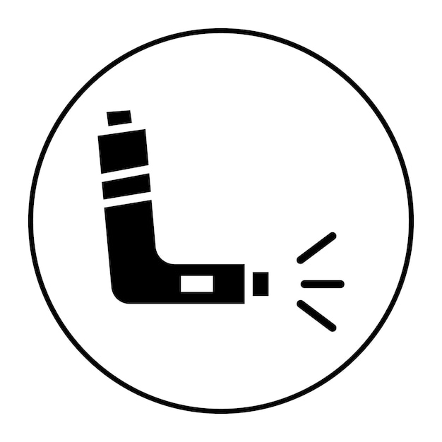 Imagen vectorial del icono del inhalador Puede utilizarse para la tuberculosis