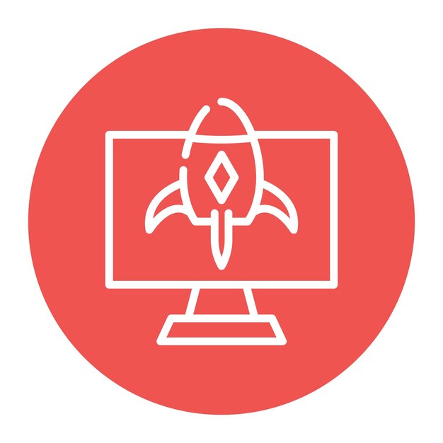 Imagen vectorial del icono de inicio Se puede usar para crowdfunding