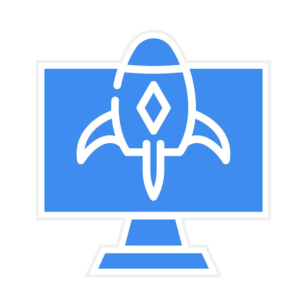 Imagen vectorial del icono de inicio Se puede usar para crowdfunding