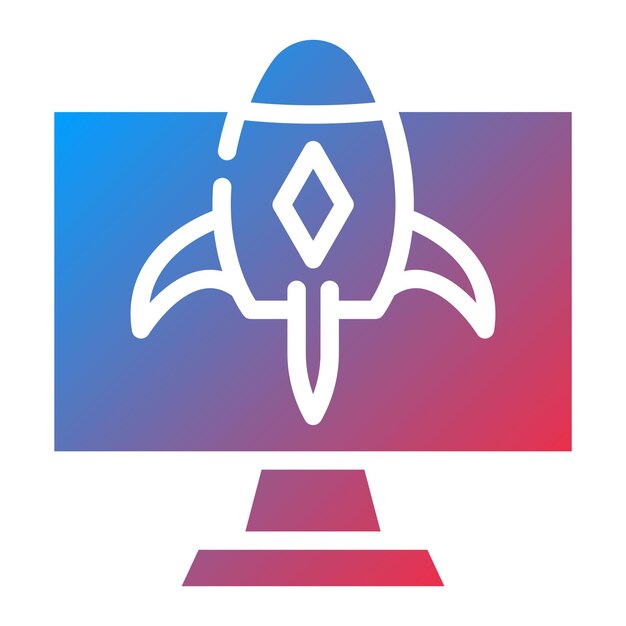 Imagen vectorial del icono de inicio Se puede usar para crowdfunding