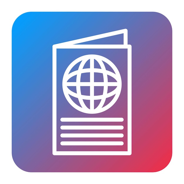 Imagen vectorial del icono de inmigración Se puede utilizar para la ciencia de datos