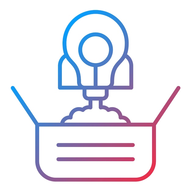 Imagen vectorial del icono de innovación del producto Puede utilizarse para la gestión de proyectos