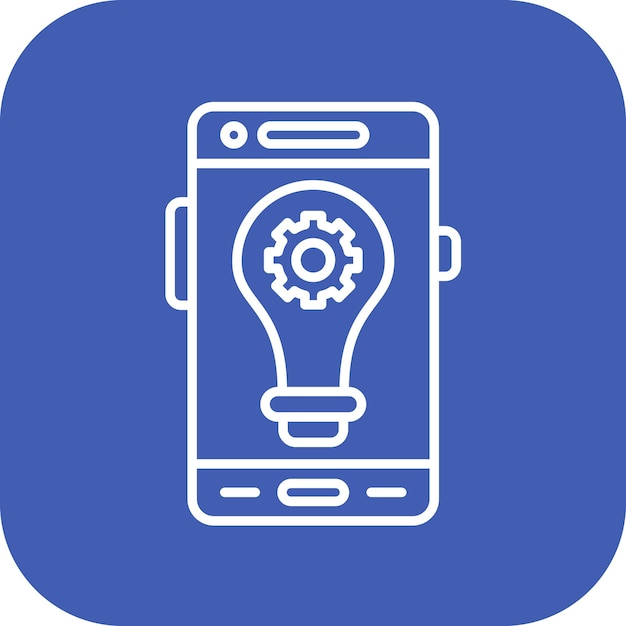 Imagen vectorial de icono de innovación Se puede utilizar para el desarrollo de aplicaciones móviles