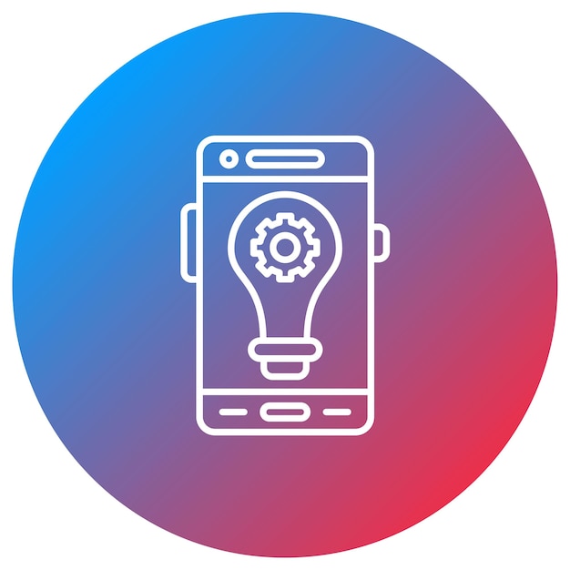 Imagen vectorial de icono de innovación Se puede utilizar para el desarrollo de aplicaciones móviles