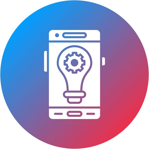 Imagen vectorial de icono de innovación Se puede utilizar para el desarrollo de aplicaciones móviles