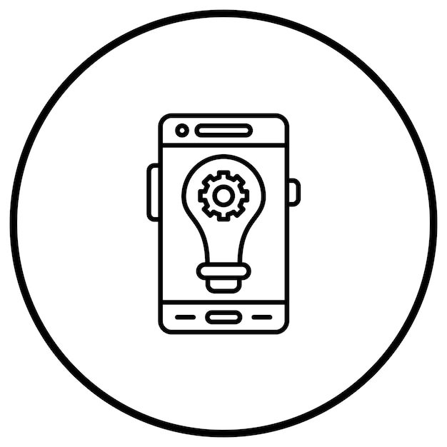 Imagen vectorial de icono de innovación Se puede utilizar para el desarrollo de aplicaciones móviles