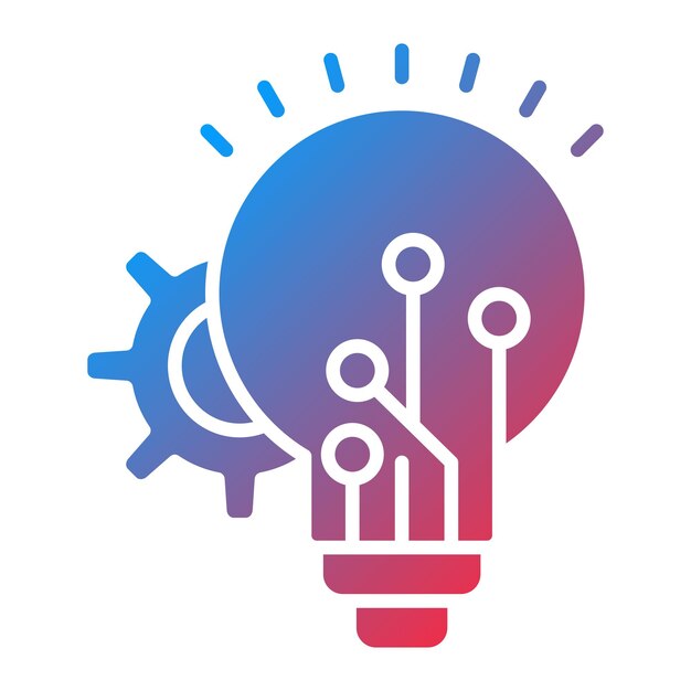 Imagen vectorial del icono de la innovación Puede utilizarse para la programación informática