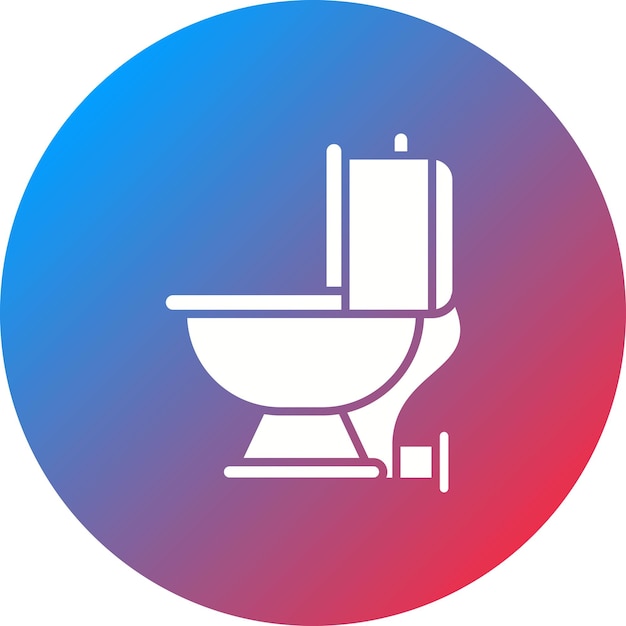 Imagen vectorial del icono del inodoro se puede utilizar para la fontanería