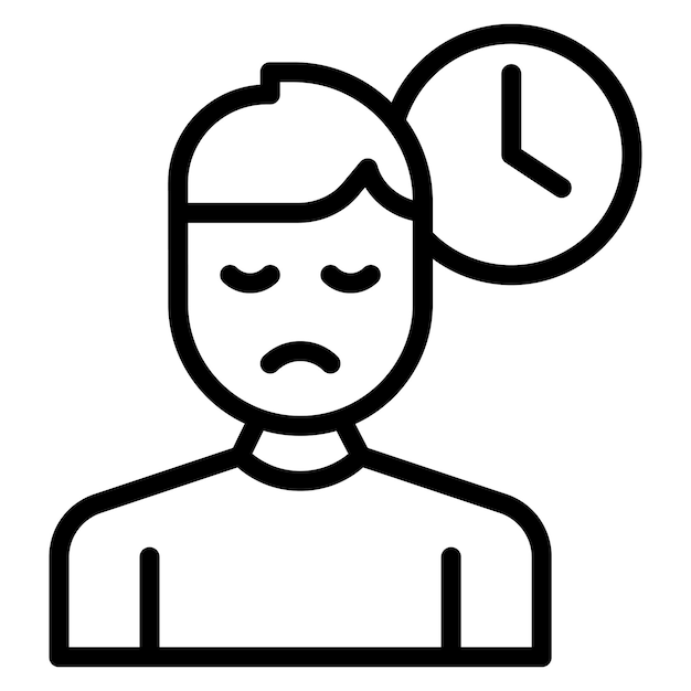 Imagen vectorial del icono de inquietud Se puede usar para el TDAH