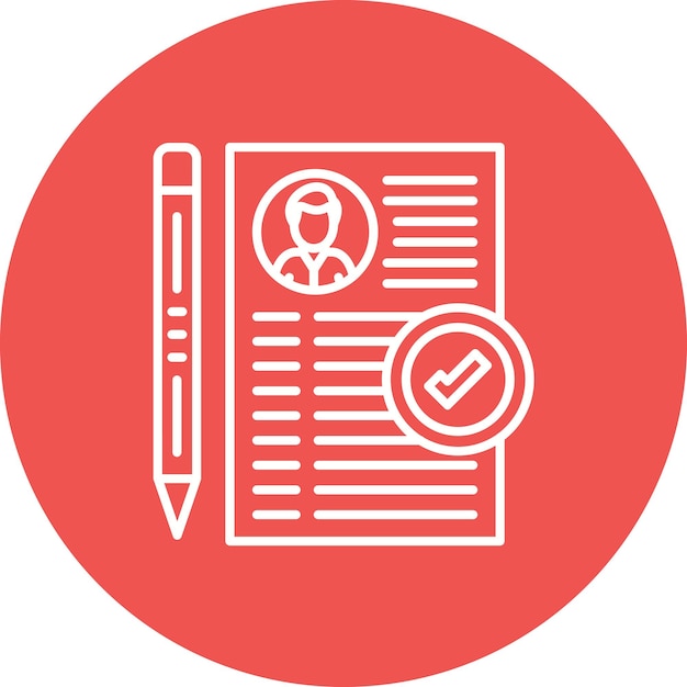 Imagen vectorial del icono de inscripción Se puede utilizar para la Universidad