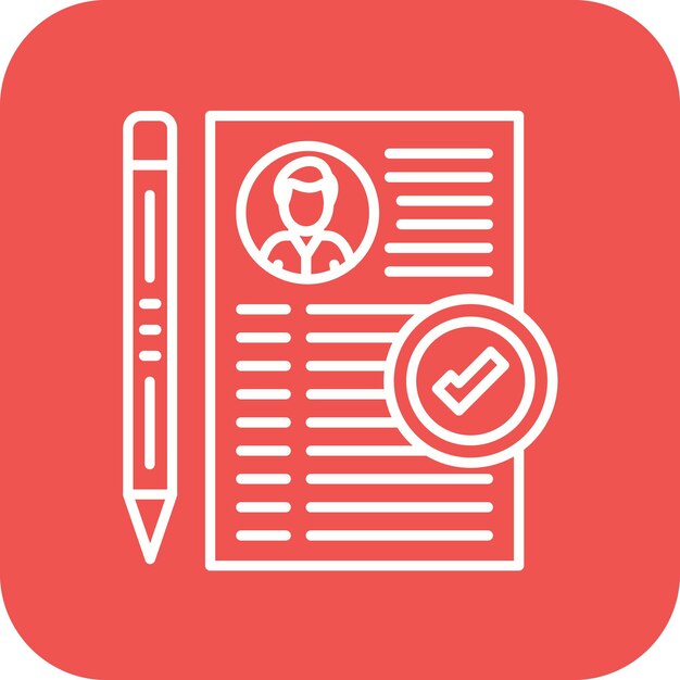 Imagen vectorial del icono de inscripción Se puede utilizar para la Universidad