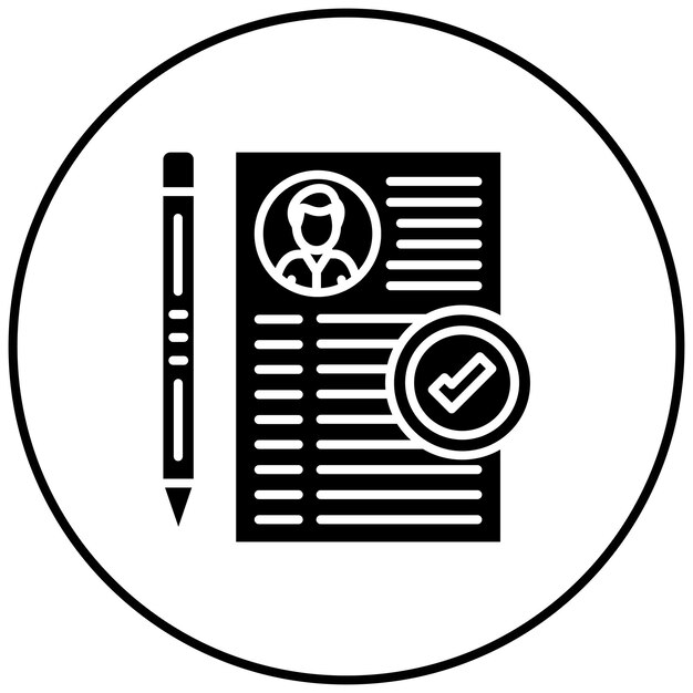 Imagen vectorial del icono de inscripción Se puede utilizar para la Universidad