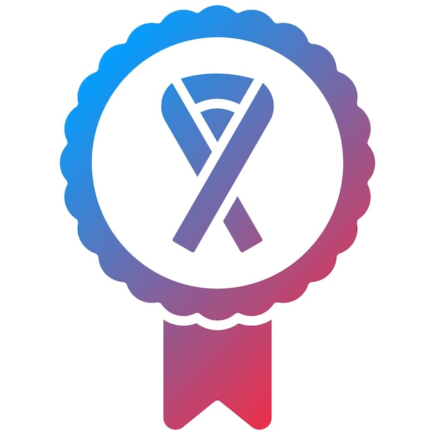 Imagen vectorial del icono de la insignia de cinta de cáncer Se puede utilizar para la quimioterapia