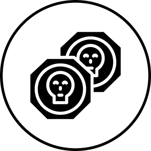 Imagen vectorial del icono de la insignia contaminada Se puede usar para la corrupción