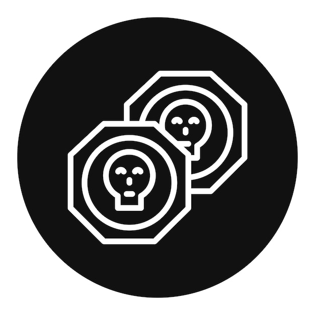 Imagen vectorial del icono de la insignia contaminada Se puede usar para la corrupción