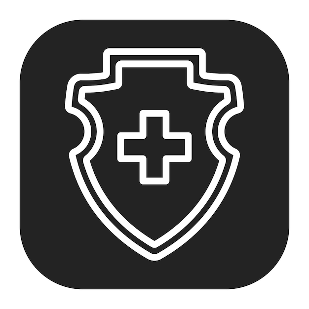 Imagen vectorial del icono de la insignia médica Se puede utilizar para hospitales psiquiátricos