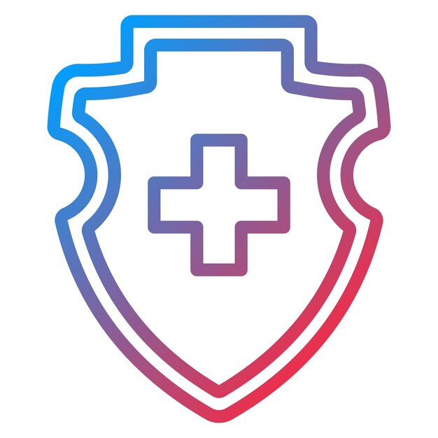 Imagen vectorial del icono de la insignia médica Se puede utilizar para hospitales psiquiátricos