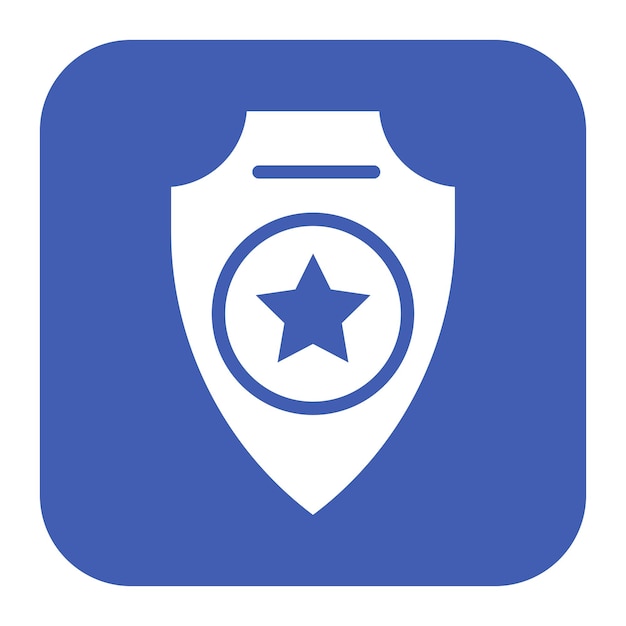 Imagen vectorial del icono de la insignia de la policía Se puede usar para la prisión