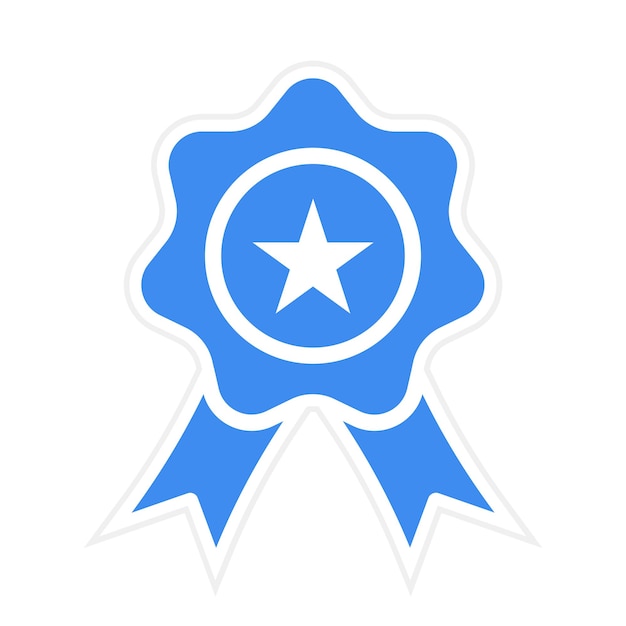Imagen vectorial del icono de la insignia Se puede utilizar para los logros