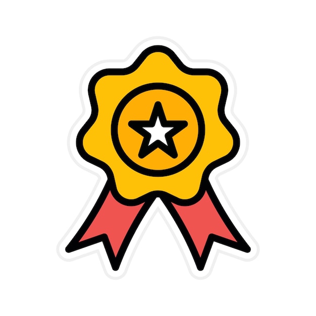Imagen vectorial del icono de la insignia Se puede utilizar para los logros