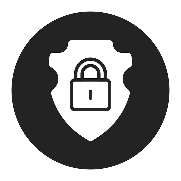 Imagen vectorial de icono de insignia segura Puede utilizarse para la seguridad de la información