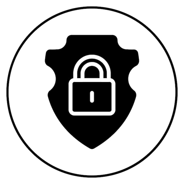 Imagen vectorial de icono de insignia segura Puede utilizarse para la seguridad de la información