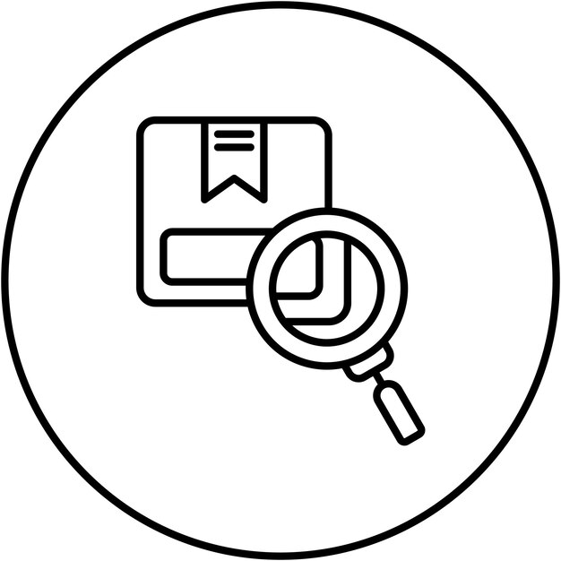 Imagen vectorial del icono de inspección de paquetes Puede utilizarse para la logística