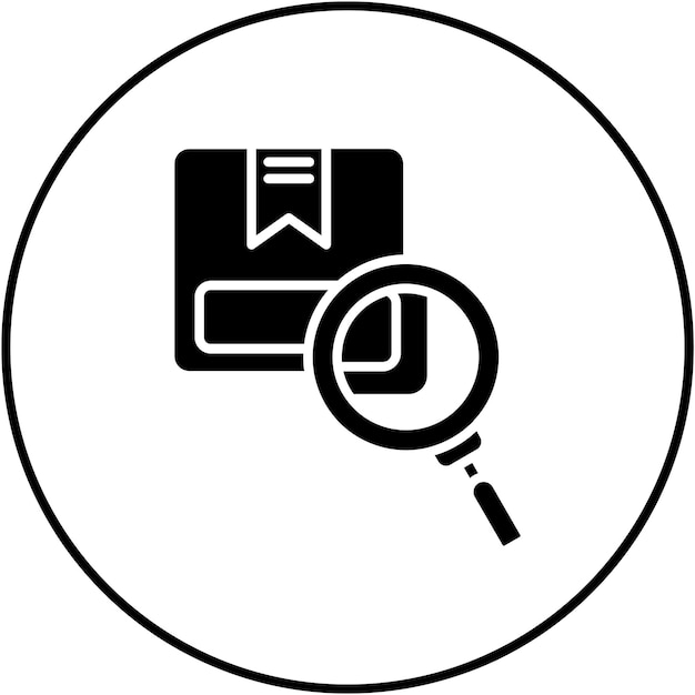 Imagen vectorial del icono de inspección de paquetes Puede utilizarse para la logística