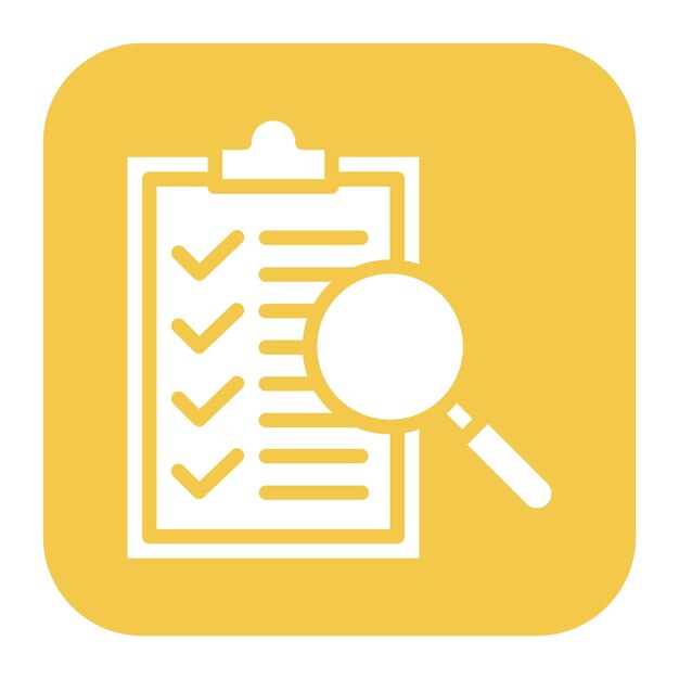 Imagen vectorial del icono de inspección Puede utilizarse para la producción en masa