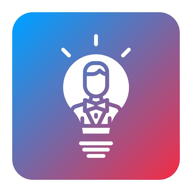 Imagen vectorial de icono de inspiración Se puede utilizar para el liderazgo de pensamiento