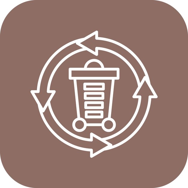 Imagen vectorial del icono de la instalación de residuos Puede utilizarse para la economía