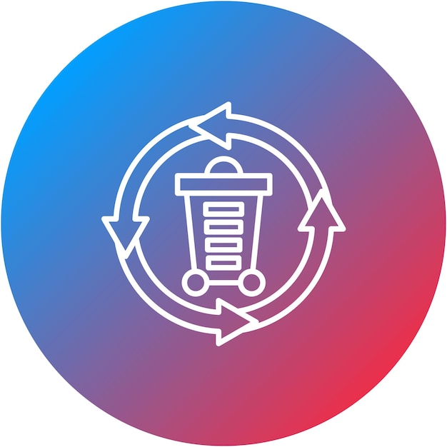 Imagen vectorial del icono de la instalación de residuos Puede utilizarse para la economía