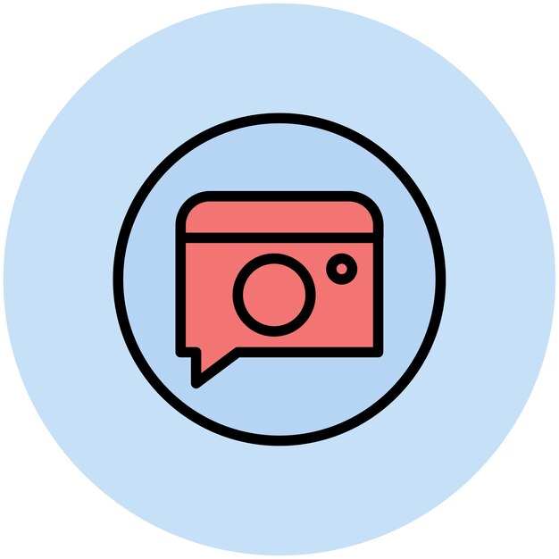 Imagen vectorial de icono instameet Se puede usar para el video blog