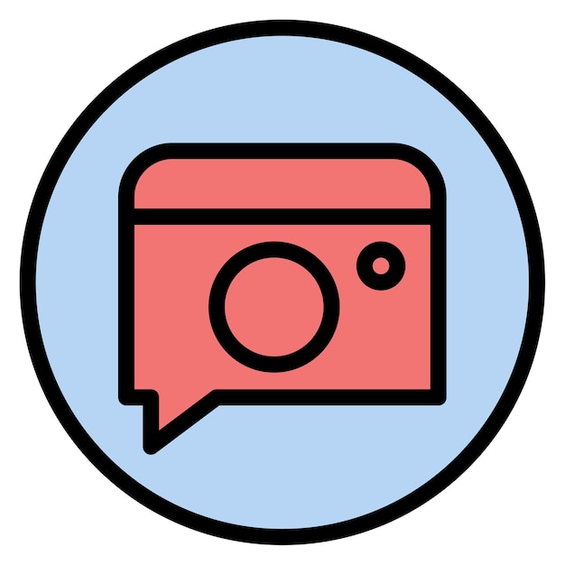 Imagen vectorial de icono instameet Se puede usar para el video blog