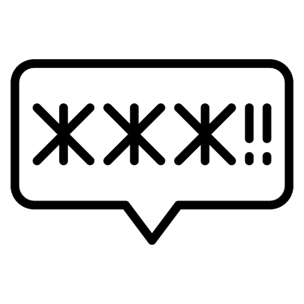 La imagen vectorial del icono de insultos se puede usar para la intimidación en la sociedad