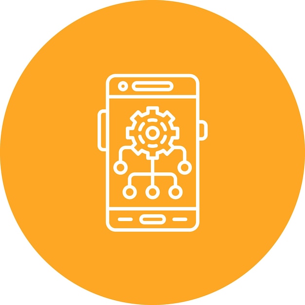 Imagen vectorial de icono de integración de Api Se puede utilizar para el desarrollo de aplicaciones móviles