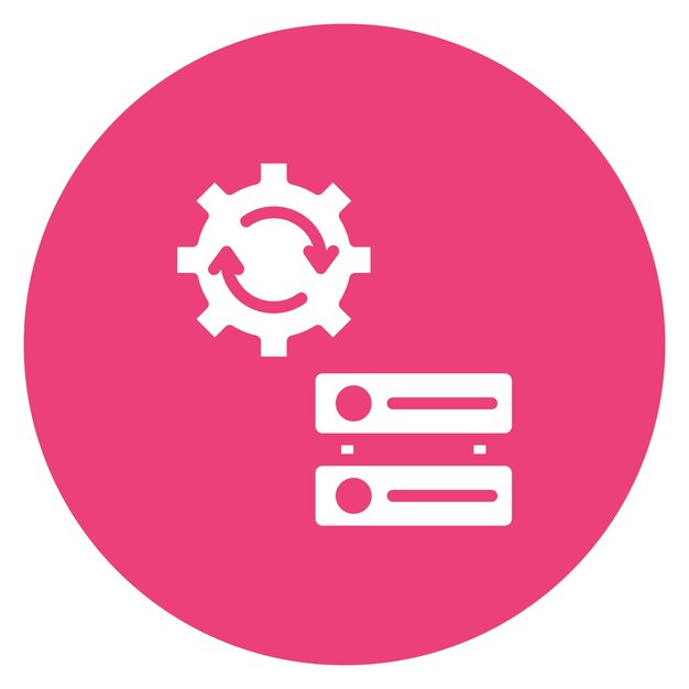 La imagen vectorial del icono de integración de datos se puede utilizar para la ciencia de datos