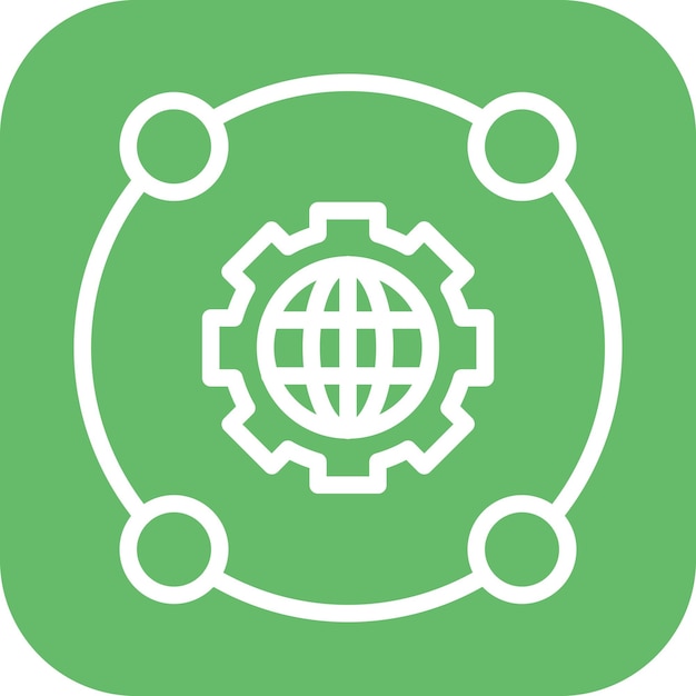 Imagen vectorial de icono de integración de red Se puede utilizar para la creación de redes