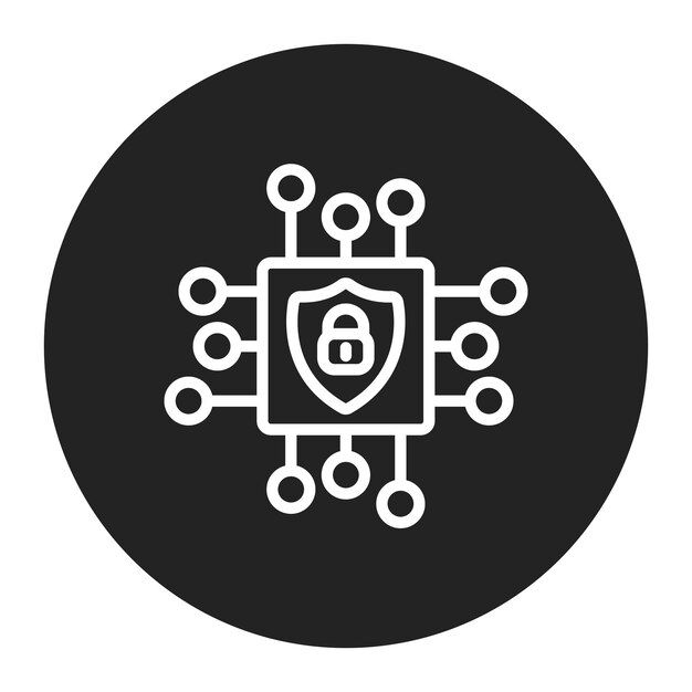 Imagen vectorial de icono de inteligencia cibernética Se puede utilizar para la seguridad de la información