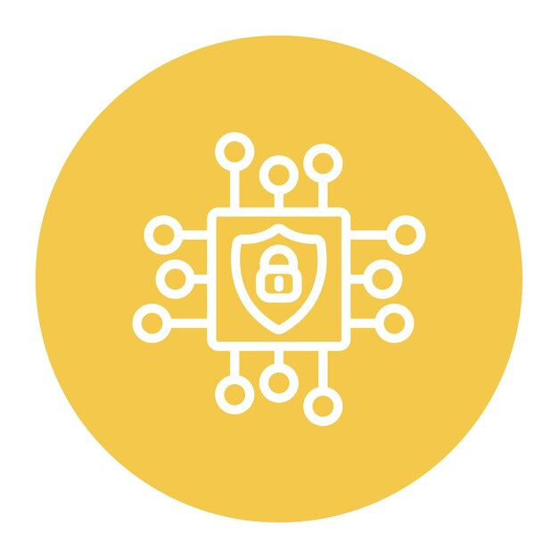Imagen vectorial de icono de inteligencia cibernética Se puede utilizar para la seguridad de la información