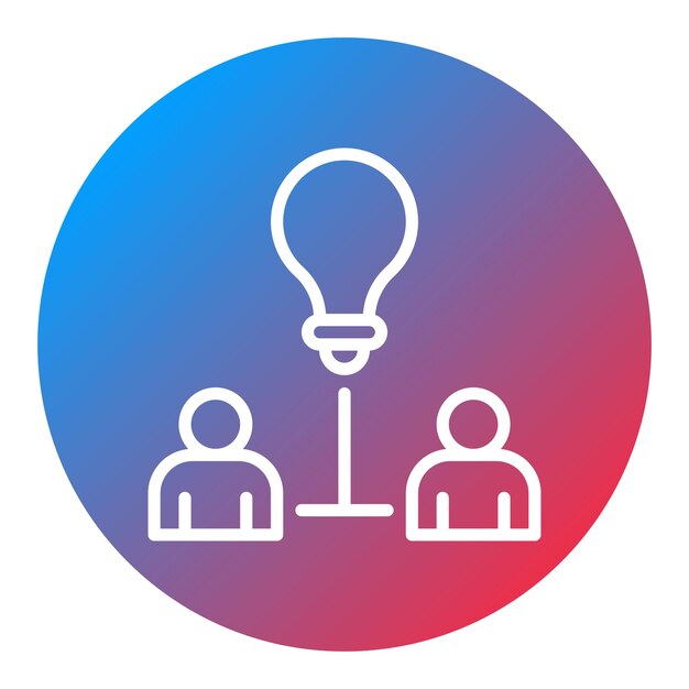 Imagen vectorial de icono de inteligencia colectiva Se puede utilizar para el trabajo en equipo