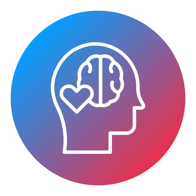 Imagen vectorial de icono de inteligencia emocional se puede usar para psicología