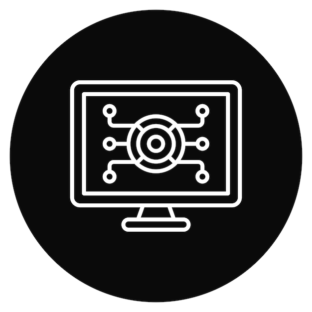 Imagen vectorial de icono de inteligencia de negocios Se puede utilizar para la tecnología de marketing