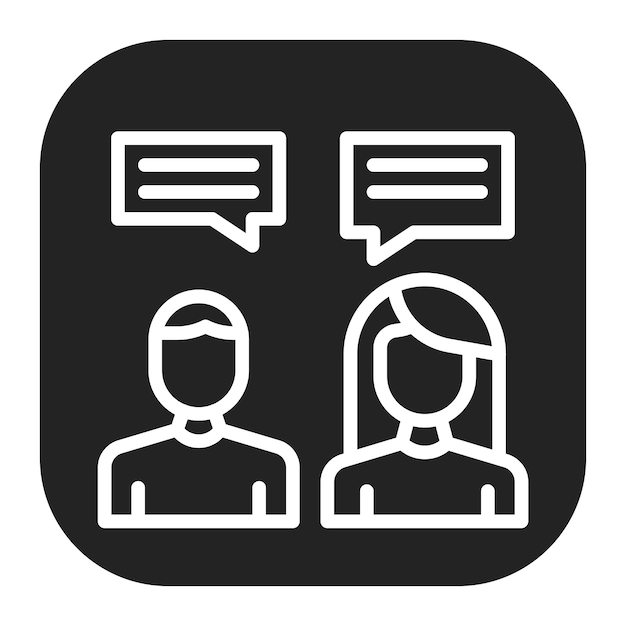 Imagen vectorial del icono de interacciones Se puede utilizar para la relación social