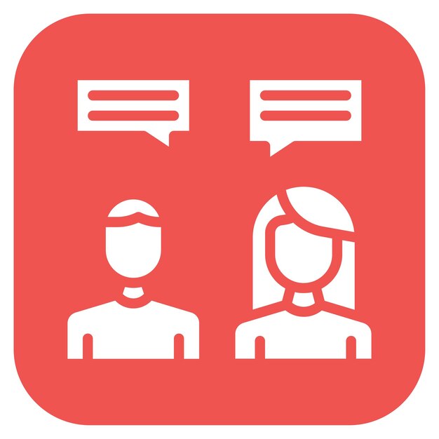 Imagen vectorial del icono de interacciones Se puede utilizar para la relación social