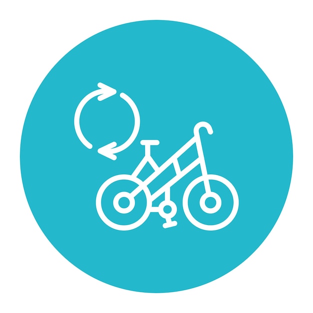Imagen vectorial del icono de intercambio de bicicletas Se puede utilizar para el desarrollo ecológico