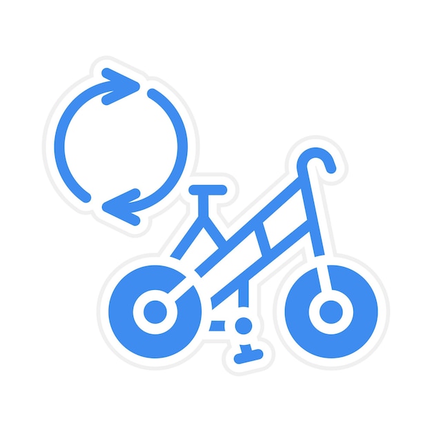 Imagen vectorial del icono de intercambio de bicicletas Se puede utilizar para el desarrollo ecológico