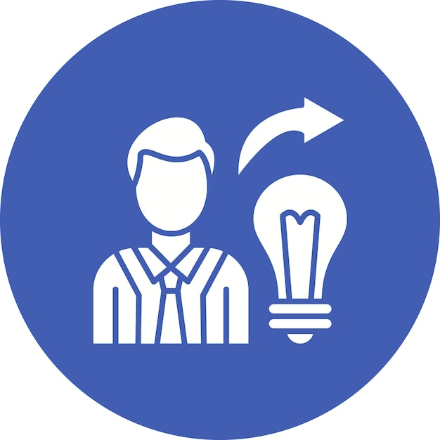 Imagen vectorial de icono de intercambio de ideas Se puede utilizar para la educación en línea