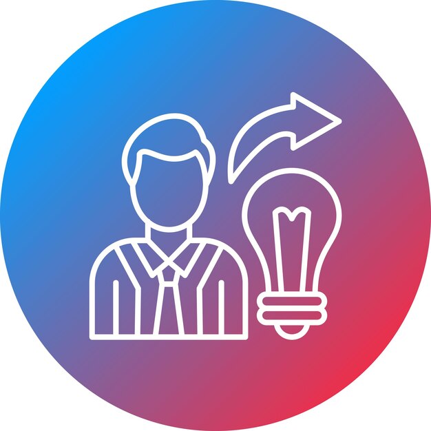 Imagen vectorial de icono de intercambio de ideas Se puede utilizar para la educación en línea