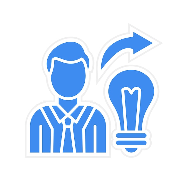 Imagen vectorial de icono de intercambio de ideas Se puede utilizar para la educación en línea